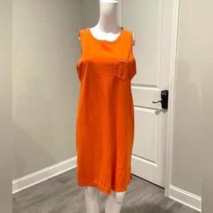 Orange shirt dress